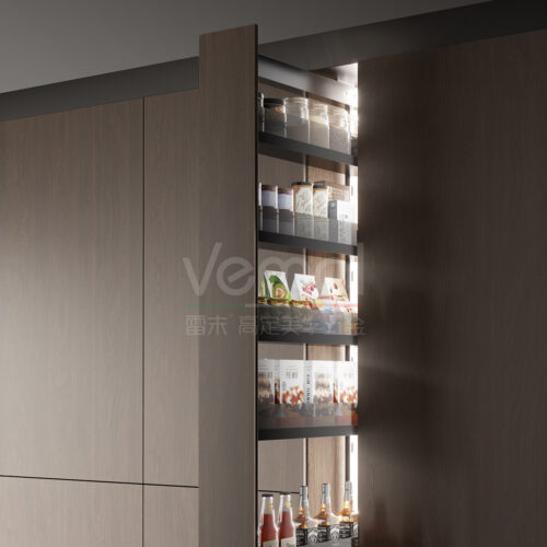FIND series glass-aluminum alloy high-depth side pull-out basket