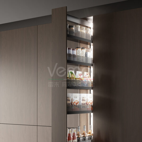 FIND series glass-aluminum alloy high-depth side pull-out basket